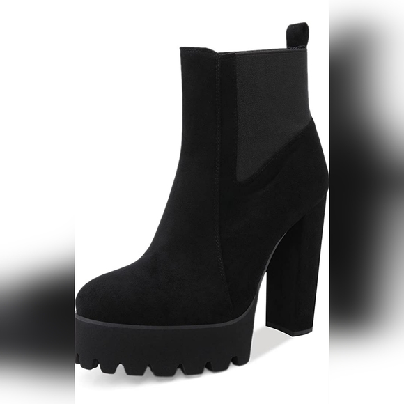 Chunky Platform Boots Ankle Booties 9 - Picture 2 of 5